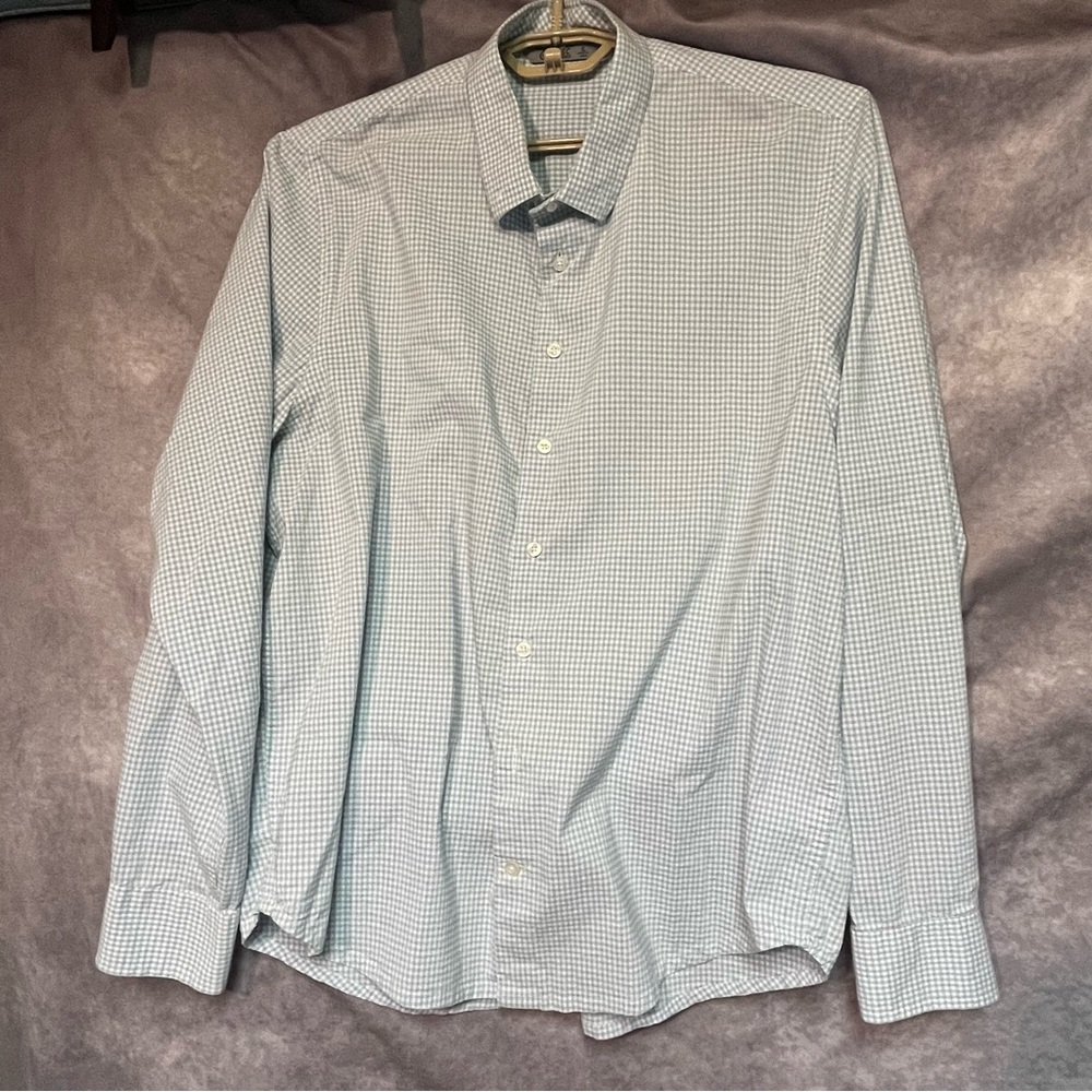 Tasc Performance Men's Blue Checkered Shirt Classic Comfortable  Career XL